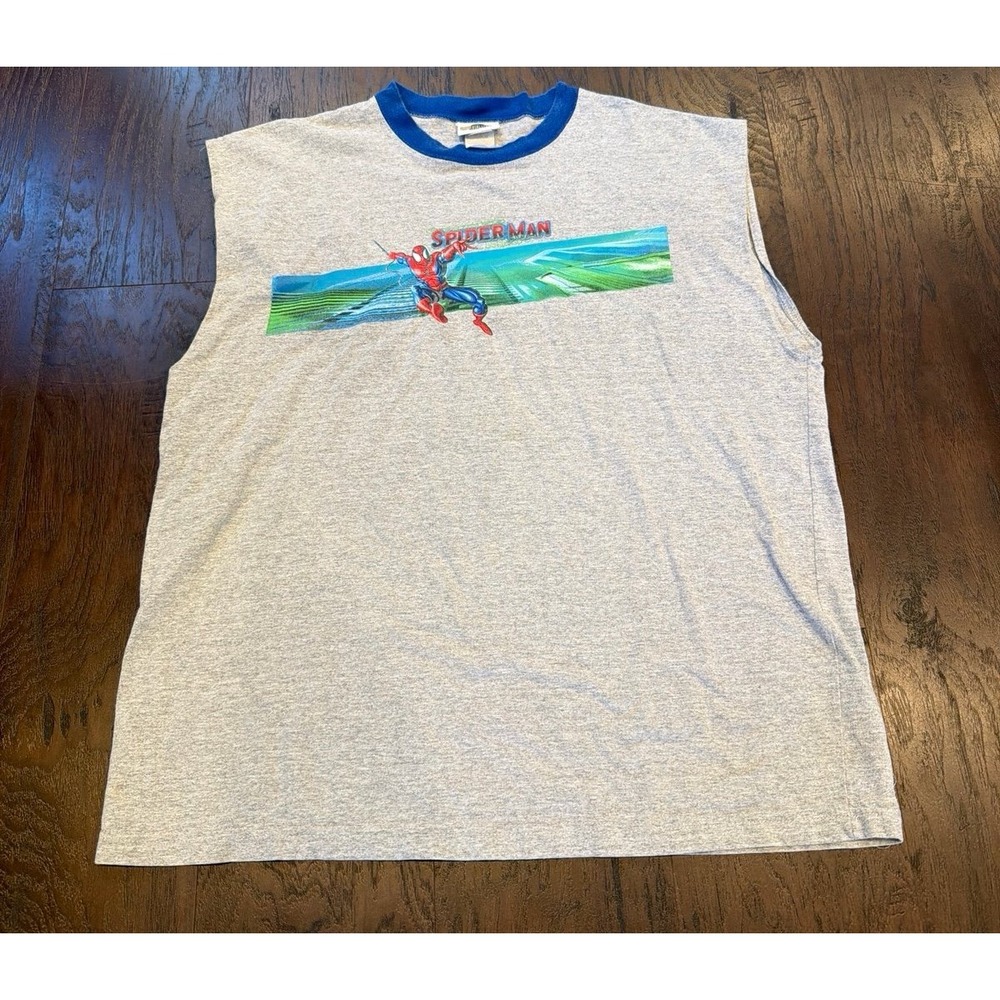 Vintage Spiderman Tank Top Mens Sleeveless Marvel Universal